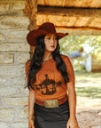 Lone Cowgirl Rider Graphic Tee