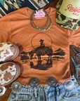 Lone Cowgirl Rider Graphic Tee