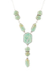 Longhorn Green Turquoise and Sterling Silver Necklace