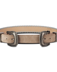 1.5 Double Belt Buckle - Latte Suede