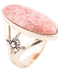 Lucent Orange Coral Golden Ring