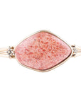 Lucent Orange Sponge Coral Cuff  Golden Bracelet