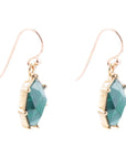 Lukcy 7's Green Malachite and Golden Earrings