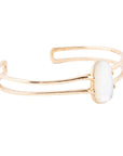 Madeline White Mother of Pearl and Golden Cuff Bracelet