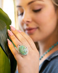 Make a Statement Blue Turquoise and Sterling Silver Ring