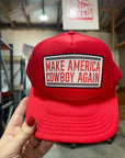 Make America Cowboy Again Banner Trucker Hat