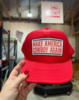 Make America Cowboy Again Banner Trucker Hat
