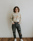 Make America Cowboy Again V-Neck Graphic Sweatshirt