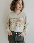 Make America Cowboy Again V-Neck Graphic Sweatshirt