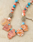 Mandarin Orange Jasper Statement Necklace