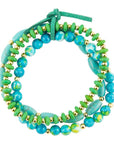 Margarita Mixed Blue and Green Stretch Bracelet Set