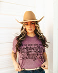 Maroon Cowboy Up Graphic Tee