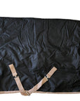AJ Tack 1200D Horse Turnout Blanket with Storage Bag - Black