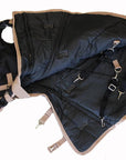 AJ Tack 1200D Waterproof Turnout Horse Blanket with Hood - Black