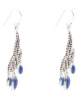 Mehendi Blue Lapis and Sterling Silver Chandelier Earrings