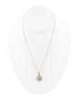 Melita Green Aventurine Golden Pendant Necklace