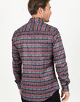 Mens Modern Fit Stretch Aztec Foiled Shirt - Black