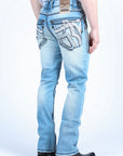 Holt Men's Blue Slim Boot Cut Jeans