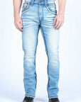 Holt Men's Blue Slim Boot Cut Jeans