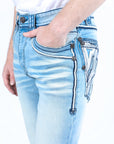 Holt Men's Blue Slim Boot Cut Jeans