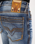 Holt Men's Dark Blue Boot Cut Jeans