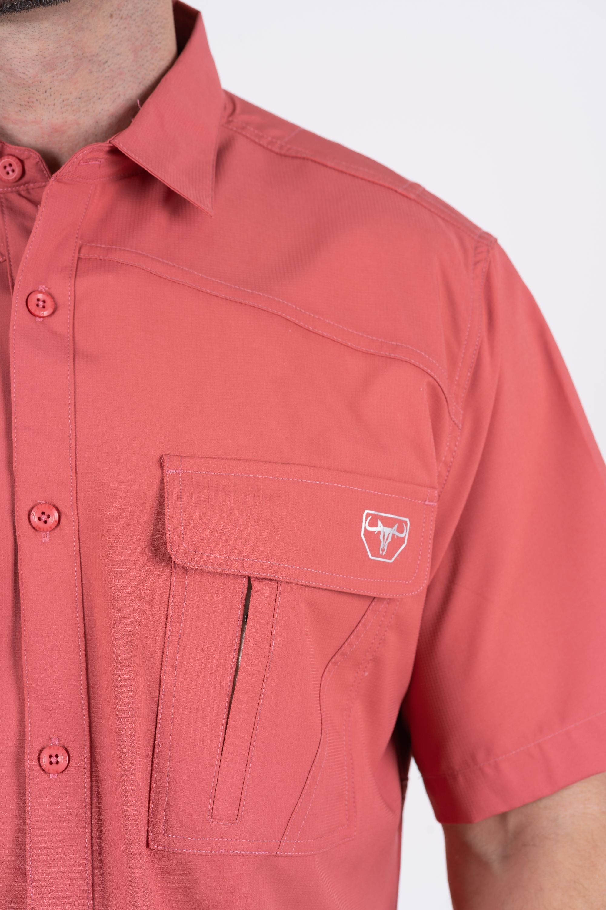 Men&#39;s Fishing Salmon Short Sleeve Shirt