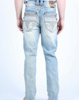 Holt Men's Indigo Slim Boot Cut Jeans