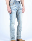 Holt Men's Indigo Slim Boot Cut Jeans