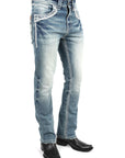 Holt Men's Medium Wash Slim Boot Cut Jeans