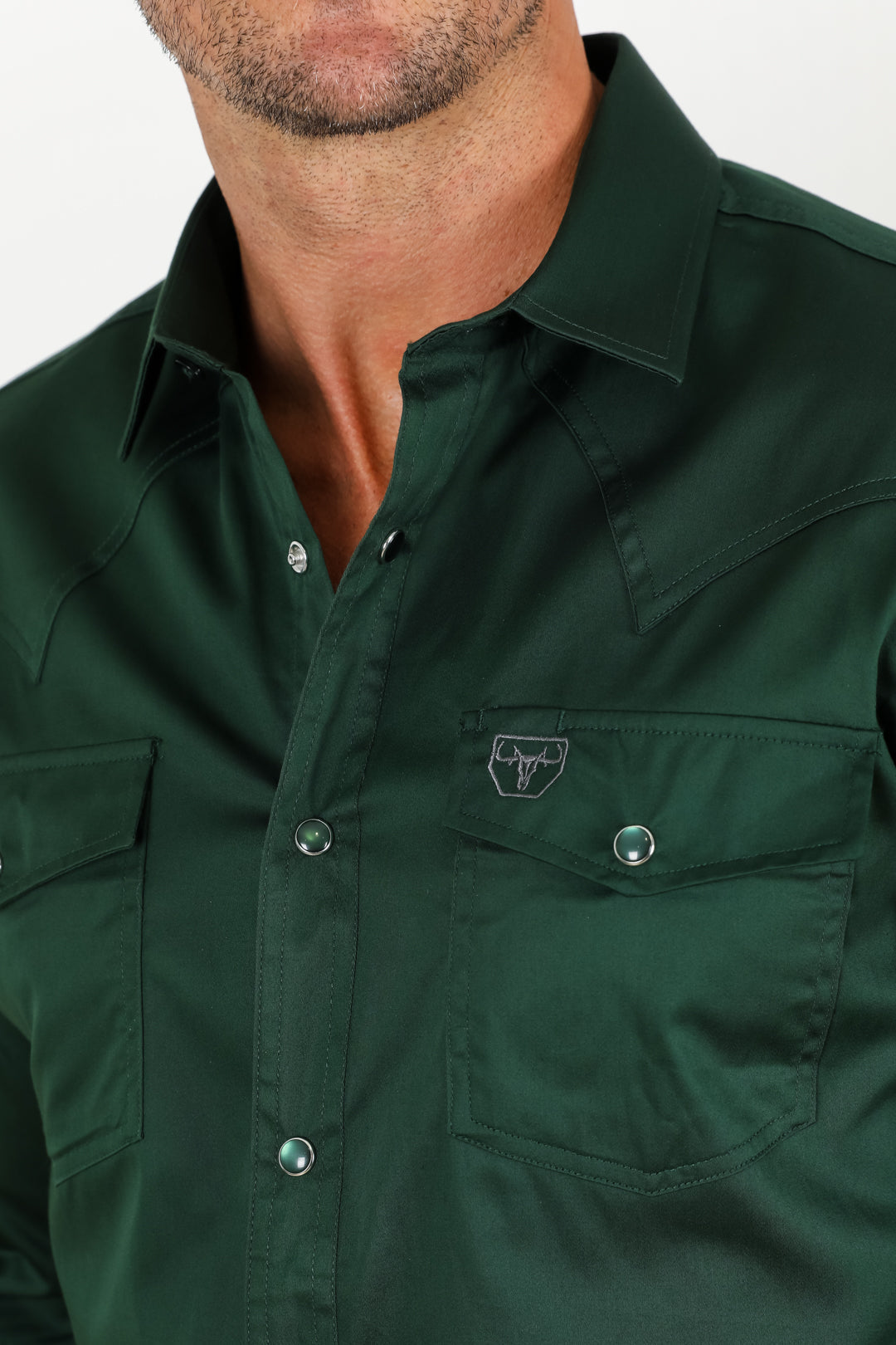Men&#39;s Modern Fit Solid Green Dress Shirt