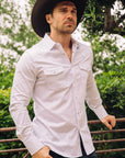 Men's Modern Fit Solid White Dress Shirt