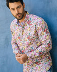 Satin Cotton/Spandex Long Sleeve Shirt