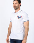 Mens Modern Fit Stretch USA Embroidery Polo