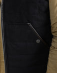 Men's Fur Lined Quilted Faux Suede Vest - Black