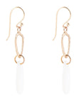 Mother of Pearl and Bronze Drop Earrings