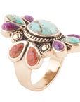Native Color Turquoise Multi Stone Ring