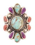Native Color Turquoise Multi Stone Ring