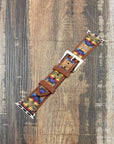 Navajo Pattern Apple Watch Fashion Bands - Sand