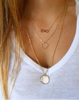 Gold / Silver Multiple Layer Infinity Coin Necklace
