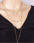 Vintage Multiple Layer Pearl & Bar Tassel Necklace