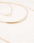 Vintage Multiple Layer Pearl & Bar Tassel Necklace