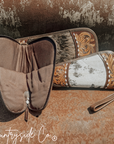 Carry Case, Flask and Cowhide Toiletry Bag BUNDLE