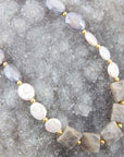 Noche Pearl and Labradorite Necklace