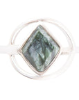 North Star Green Seraphinite and Sterling Silver Ring