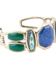 Odyssey Blue Lapis Colorful Golden Cuff Bracelet