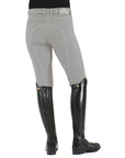 Ovation Euro Melange Knee Patch Breech Contrast Stitching Grey