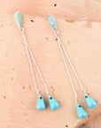 Palios Turquoise Cascade Post Earrings