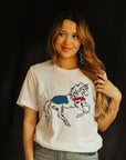 Patriotic USA Horse Western Graphic Tee