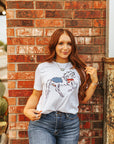 Patriotic USA Horse Western Graphic Tee