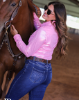 PETAL PINK SPARKLE PERFORMANCE RODEO SHIRT